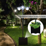 Outsunny Solar Garden Lantern with 18 Cool White 6000K LED