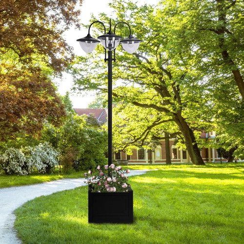 Outsunny Solar Garden Lantern with 18 Cool White 6000K LED