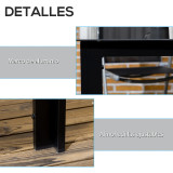 Mesa de Exterior Rectangular con Marco de Aluminio y Encimera