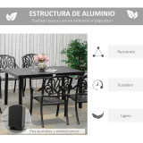 Rectangular Garden Table for 6 People, Outdoor Dining Table