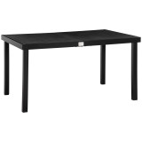 Rectangular Garden Table for 6 People, Outdoor Dining Table