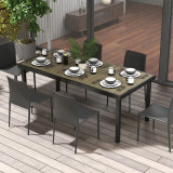 Mesa de Jardín Rectangular para 6 Personas Mesa de Comedor