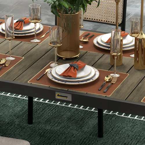 Rectangular Garden Table for 6 People, Outdoor Dining Table