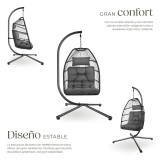!! New Model!! Black and Dark Gray Hanging Chair Home GMS Shop