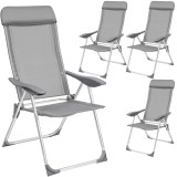 Grey Aluminum Garden Chair Set of 24 Home GMS Shop