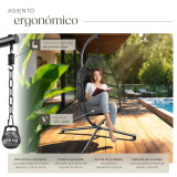 !! New Model!! Black and Dark Gray Hanging Chair Garden Chairs