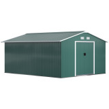 Cobertizo de Jardín 12,4 m² 340x386x200 cm con 2 Puertas