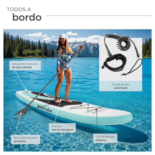 copia de Tabla de paddleboard ZENON turquesa/naranja ocio y