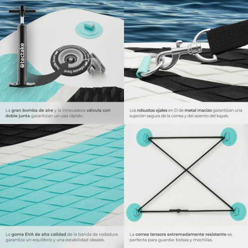 copy of ZENON Turquoise/Orange Paddle Board leisure and
