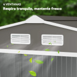 Garden Shed 277x195x192 cm in Grey Garden Shed GMS Shop