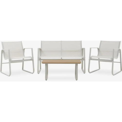 4-Seater Garden Furniture Set - Black and Beige Home GMS Shop