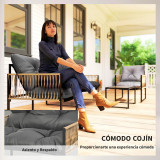 4-Piece Garden Set with Sofa, Armchairs, and Coffee Table in