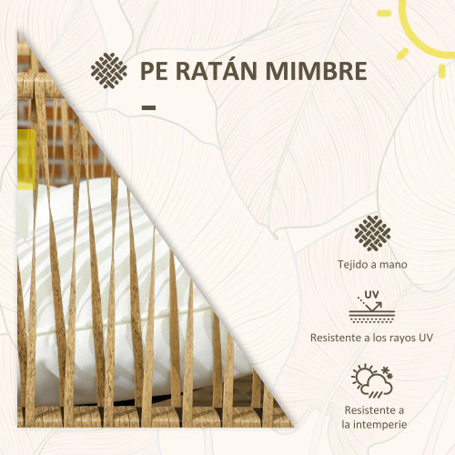 4-Piece Garden Set with Sofa, Armchairs, and Coffee Table in