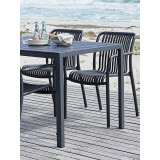 Mesa de jardín A80xL140 negro Inicio GMS Shop