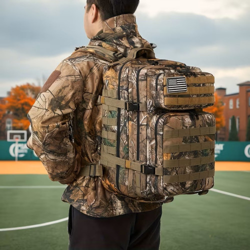 45L Outdoor Tactical Hiking Backpack Tree CamoGMS7014249Suitcases and Backpacks