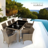 Elegant Rattan Garden Furniture Set for 8 People Home GMS Shop