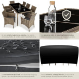 Elegant Rattan Garden Furniture Set for 8 People Home GMS Shop