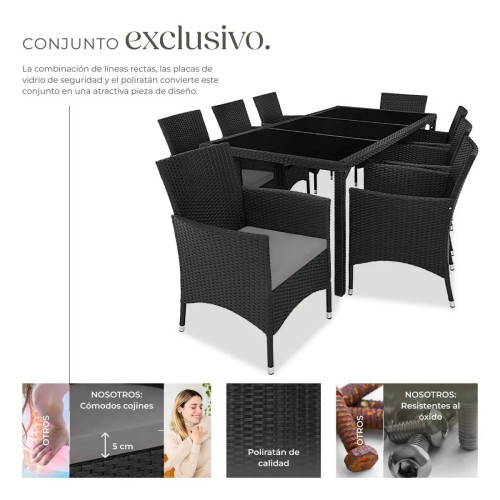 Elegant Rattan Garden Furniture Set for 8 People Home GMS Shop