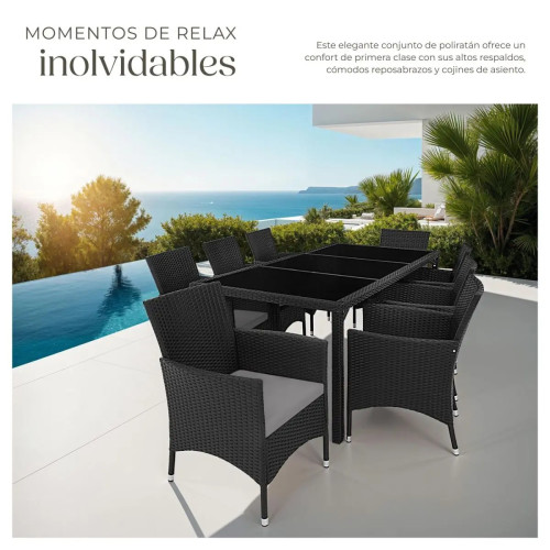 Elegant Rattan Garden Furniture Set for 8 People Home GMS Shop