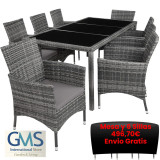 Conjunto de ratán Elegante Muebles de Jardín para 8 Personas