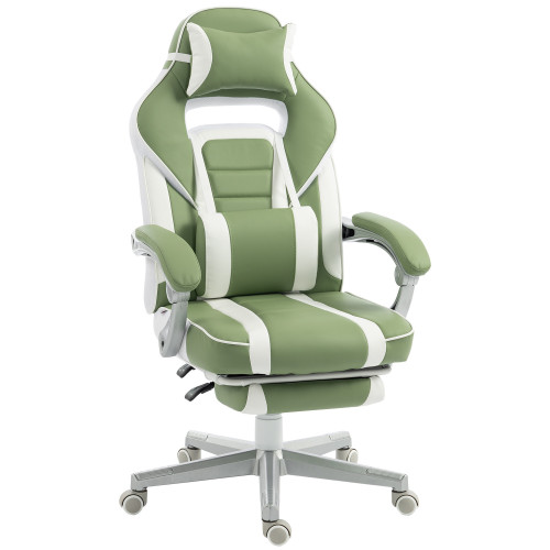 Silla Gamer Reclinable con Altura Ajustable Reposapiés
