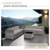 Black, Gray, Natural Rattan Furniture Set Home GMS Store