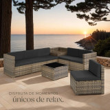 Black, Gray, Natural Rattan Furniture Set Home GMS Store