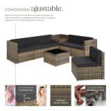 Black, Gray, Natural Rattan Furniture Set Home GMS Store