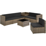Black, Gray, Natural Rattan Furniture Set Home GMS Store
