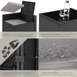 Conjunto de muebles de ratán Negro, Gris, Natural Inicio GMS
