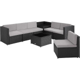 Black, Gray, Natural Rattan Furniture Set Home GMS Store
