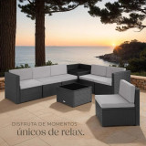 Black, Gray, Natural Rattan Furniture Set Home GMS Store