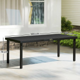 Rectangular Garden Table for 8 People, Outdoor Dining Table