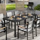 Rectangular Garden Table for 8 People, Outdoor Dining Table