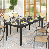 Mesa de Jardín Rectangular para 8 Personas Mesa de Comedor