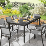 Mesa de Jardín Rectangular para 8 Personas Mesa de Comedor