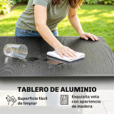 Extendable Outdoor Dining Table 154/214 cm for 8-10 People