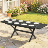 Extendable Outdoor Dining Table 154/214 cm for 8-10 People