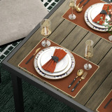 Rectangular Garden Table for 6 People, Outdoor Dining Table