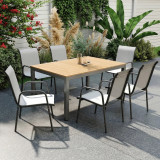 Extendable Outdoor Dining Table 154/214 cm for 8-10 People