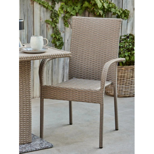 Stackable Chair Natural and BLACK Garden Chairs GMS Store