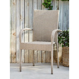 Stackable Chair Natural and BLACK Garden Chairs GMS Store
