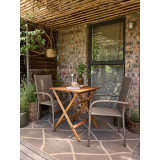 Stackable Chair Natural and BLACK Garden Chairs GMS Store
