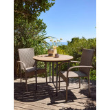 Stackable Chair Natural and BLACK Garden Chairs GMS Store