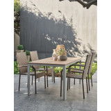 Stackable Chair Natural and BLACK Garden Chairs GMS Store