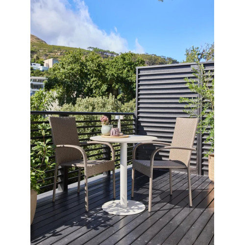 Stackable Chair Natural and BLACK Garden Chairs GMS Store