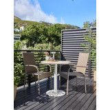 Stackable Chair Natural and BLACK Garden Chairs GMS Store