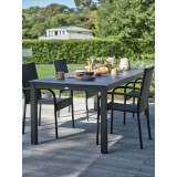 Stackable Chair Natural and BLACK Garden Chairs GMS Store