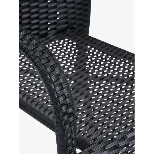 Stackable Chair Natural and BLACK Garden Chairs GMS Store