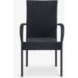 Stackable Chair Natural and BLACK Garden Chairs GMS Store